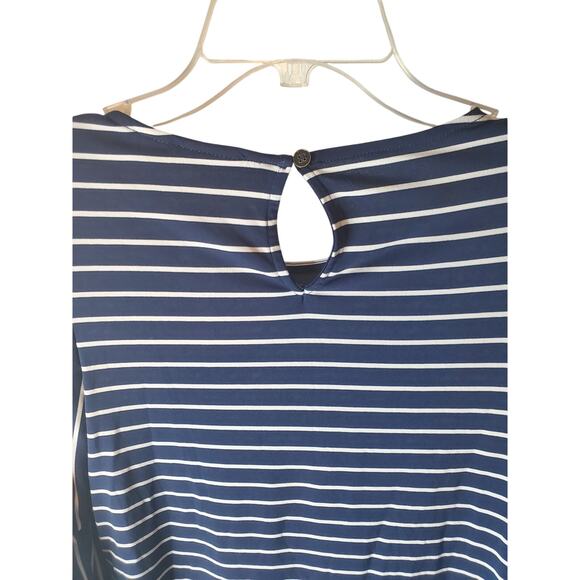 Chico's Dark Blue Bell Sleeve Blouse, Chico's 00/XS - Picture 4 of 6